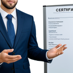 **

A professional marketing strategist in a modern office, giving a presentation about advertising certifications, fully clothed in a modest business suit, appropriate content, safe for work, perfect anatomy, correct proportions, well-formed hands, proper finger count, professional setting, family-friendly.

**