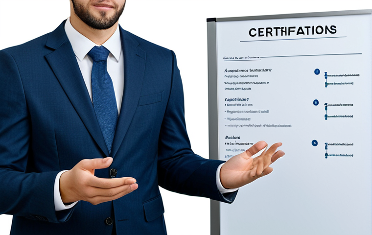 **
A professional marketing strategist in a modern office, giving a presentation about advertising certifications, fully clothed in a modest business suit, appropriate content, safe for work, perfect anatomy, correct proportions, well-formed hands, proper finger count, professional setting, family-friendly.
**