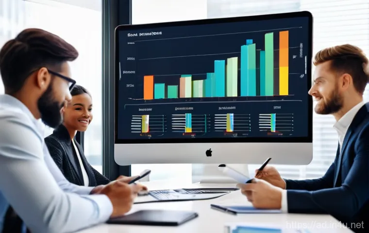 광고홍보사와 브랜드 캠페인 ROI 분석 - **Prompt 1: Data-Driven Marketing Team Analyzing ROI in a Modern Office**
"A diverse team of you...