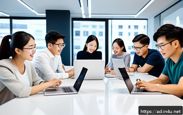 광고홍보사와 콘텐츠 광고 제작 - A vibrant digital marketing team brainstorming session in a modern office, diverse professionals col...